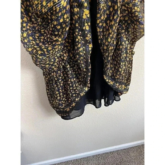 Ulla Johnson Fantine Midi Ruffle Dress Silk Blend Womens Size 0 Floral - Picture 9 of 14